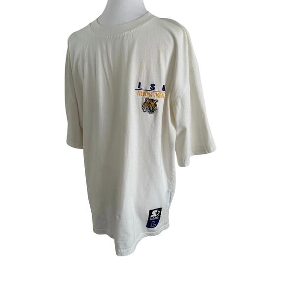 VTG Team Starter LSU Tigers Short Sleeve Crew Neck Oversized Tee I L - Picture 3 of 8